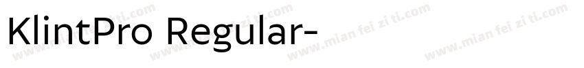 KlintPro Regular字体转换